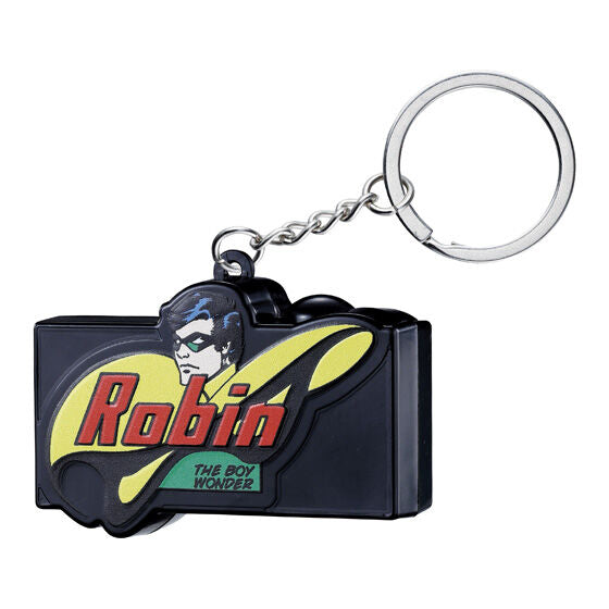 DC Projector Light Keychain gashapon by Bandai, capsule packaging