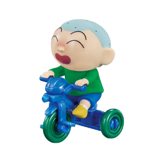Crayon Shin-chan Obaka Custom Vehicle Vol.4 capsule toy, rear view of one figure with its tricycle