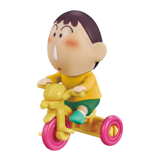 Crayon Shin-chan Obaka Custom Vehicle Vol.4 gashapon by Bandai, approximately 50mm figure and tricycle