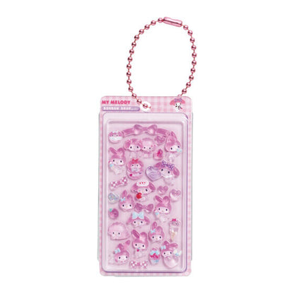 Sanrio Characters Bonbon Drop Miniature Charm 2 gashapon, rear view of the charm designs
