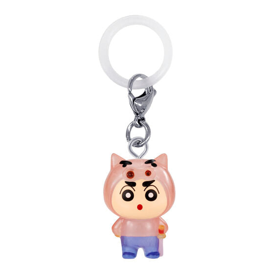 Crayon Shin-chan Buriburizaemon Kigurumi Mejirushi Accessory capsule toy, alternate angle of the lineup