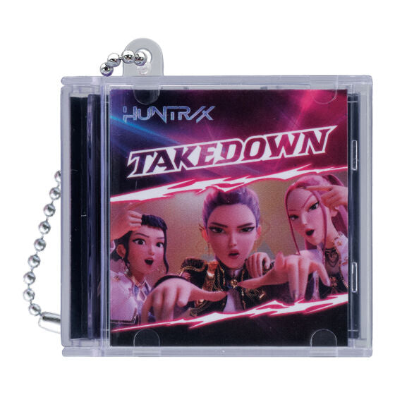 KPop Demon Hunters Mini CD Collection gashapon, rear view of one design