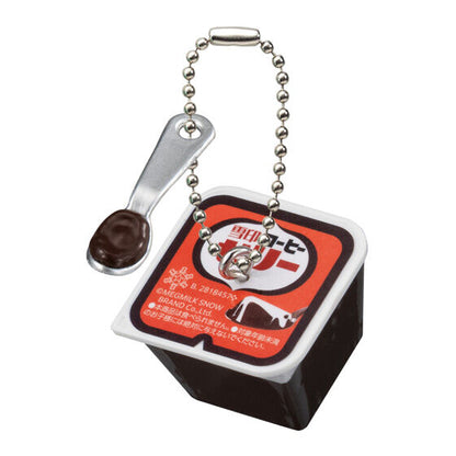 Megmilk Snow Brand Jelly & Pudding Miniature Charm capsule toy by Bandai, alternate angle of the assortment