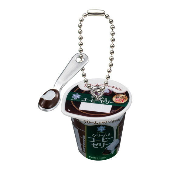 Megmilk Snow Brand Jelly & Pudding Miniature Charm by Bandai, rear view of a single charm