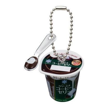 Megmilk Snow Brand Jelly & Pudding Miniature Charm by Bandai, rear view of a single charm