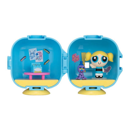 Powerpuff Girls CAPSULE APARTMENT gashapon, close-up detail of one capsule case design