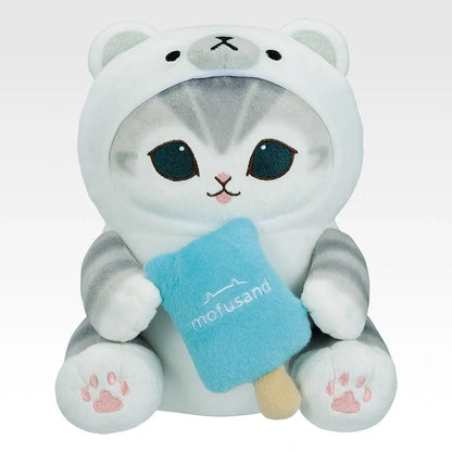 mofusand Cool Relaxing Time Ichiban Kuji - A Prize: Shirokuma-nyan (polar bear cat) ice plush