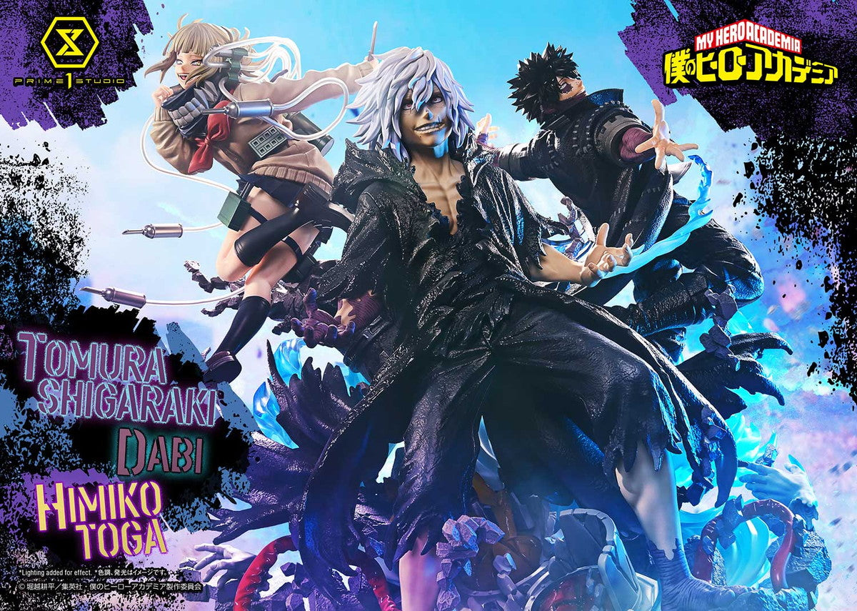 Tomura Shigaraki, Dabi & Himiko Toga My Hero Academia figure – three-quarter front angle