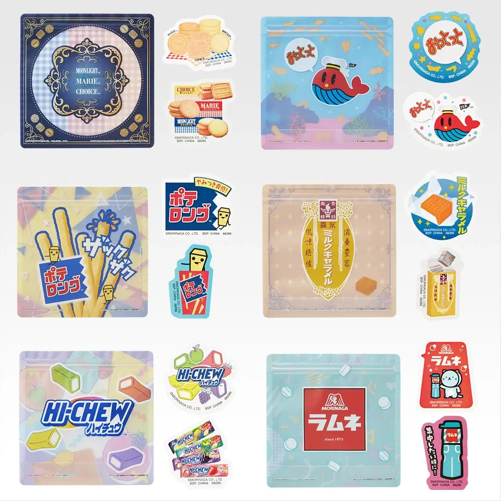 Morinaga Sweets Ichiban Kuji - G Prize: Zipper bag & sticker set