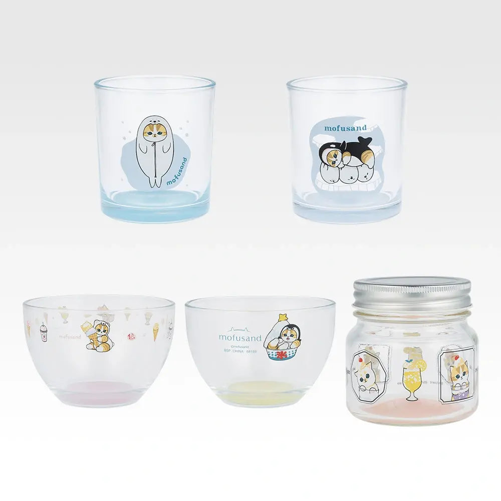 mofusand Cool Relaxing Time Ichiban Kuji - D Prize: Glass collection
