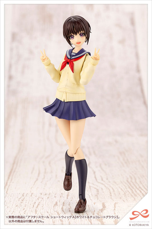 Sousai Shojo Teien Short Wig A model kit, detail of the first front-hair parting