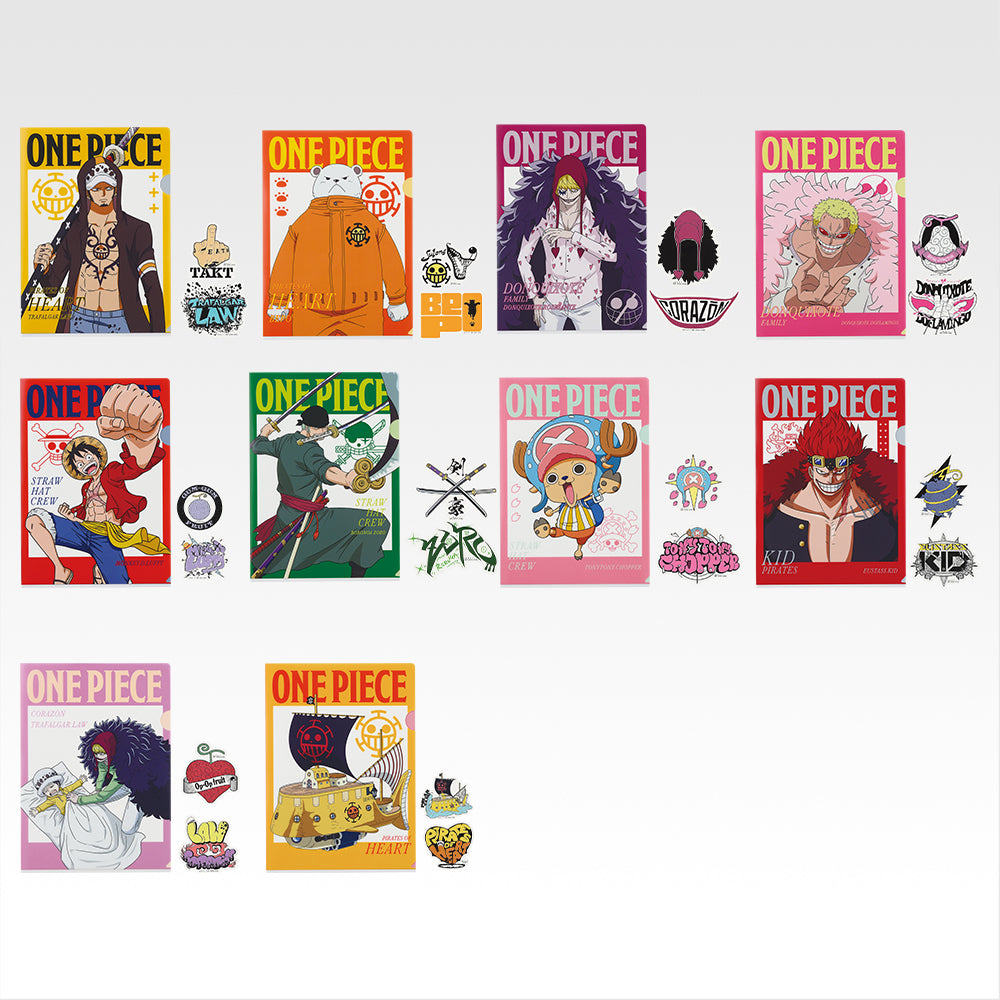 ONE PIECE Ichiban Kuji Prize J: Clear File &amp; Sticker Set