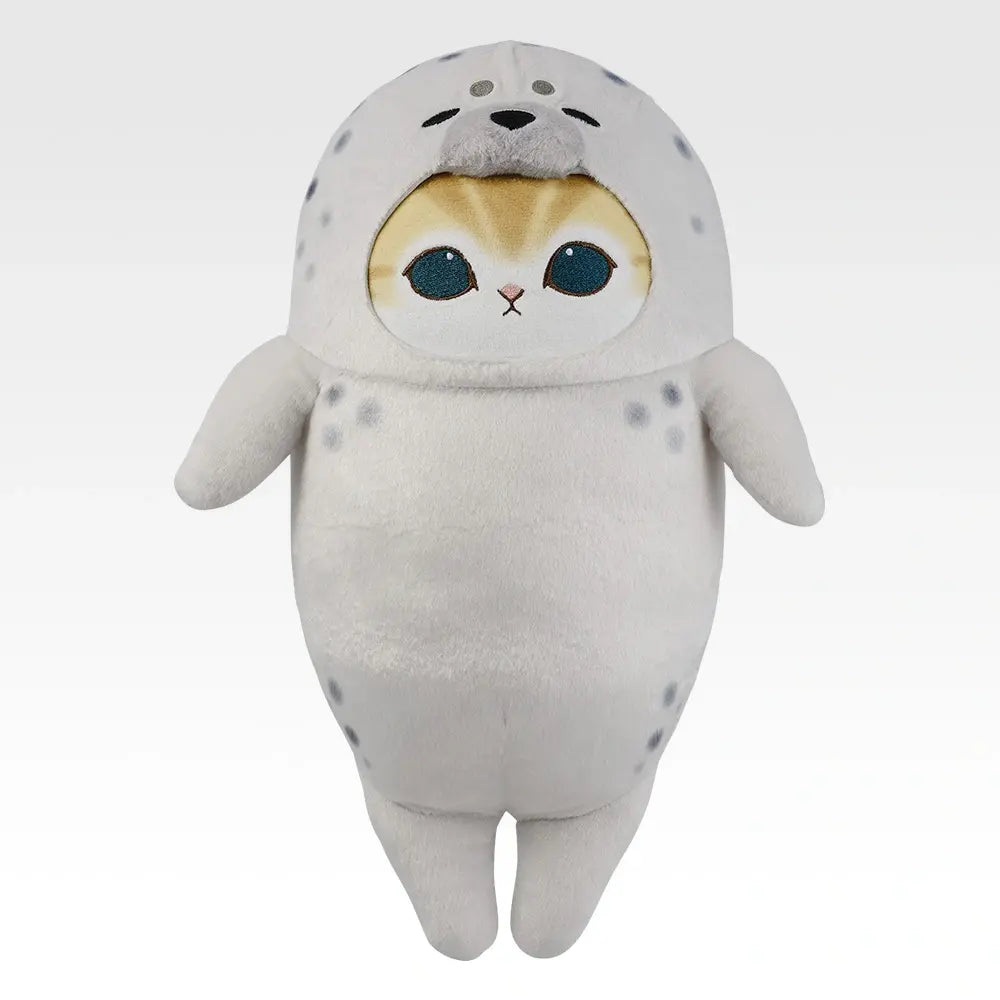 mofusand Cool Relaxing Time Ichiban Kuji - Last One Prize: Azarashi-nyan (seal cat) hugging plush