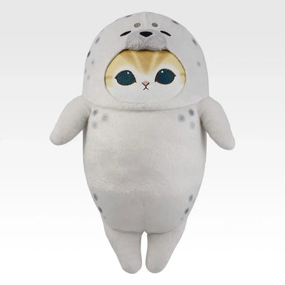 mofusand Cool Relaxing Time Ichiban Kuji - Last One Prize: Azarashi-nyan (seal cat) hugging plush