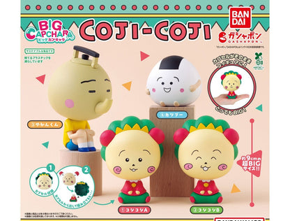 Coji-Coji BIG Capchara gashapon capsule toy by Bandai, full lineup of all 4 types