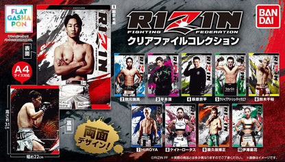RIZIN Clear File Collection gashapon by Bandai, full clear file lineup