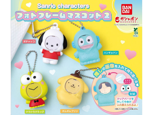 Sanrio Characters Photo Frame Mascot 2 gashapon by Bandai, full lineup of all 4 types