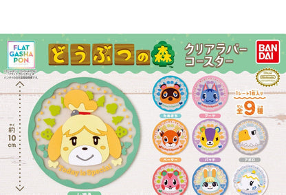 Animal Crossing Clear Rubber Coaster gashapon by Bandai, full lineup of the 9-type series