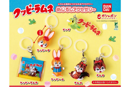 Kuppy Ramune Mejirushi Accessory gashapon by Bandai, full lineup of all 6 charm types