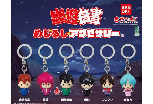 Yu Yu Hakusho Mejirushi Accessory gashapon by Bandai, full lineup of the 6-type series