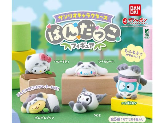 Sanrio Characters Pandakko figure gashapon - full lineup of all five designs
