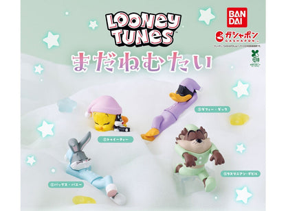 Looney Tunes Mada Nemutai gashapon capsule toy by Bandai, full lineup of all 4 types