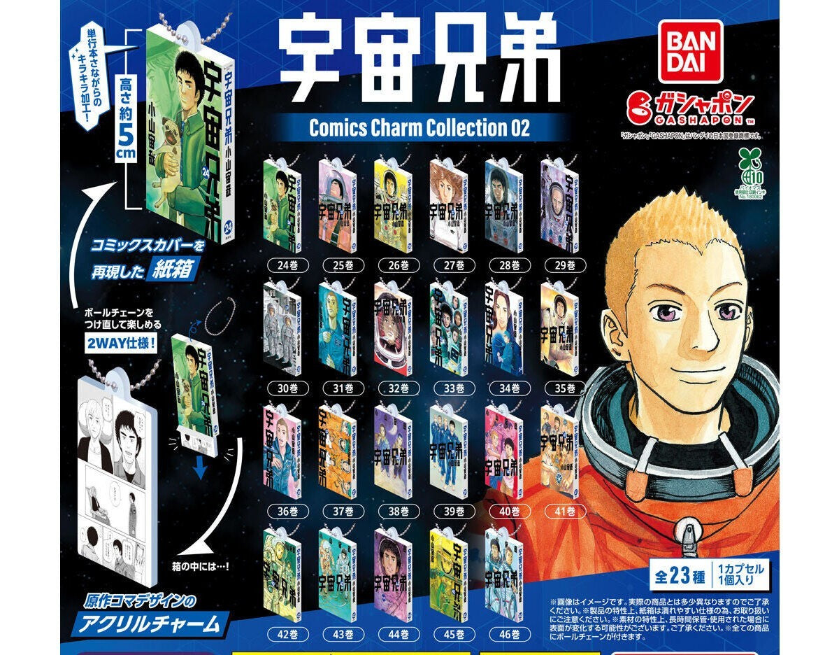 Space Brothers Comics Charm Collection 02 gashapon by Bandai, full lineup of the 23-type assortment