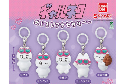 Galneko Mejirushi Accessory gashapon by Bandai, full lineup of the 5-type capsule toy charm series