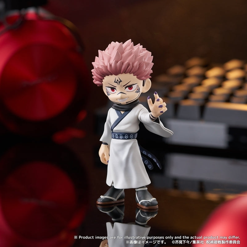 Jujutsu Kaisen PalVerse figures, rear view of lineup