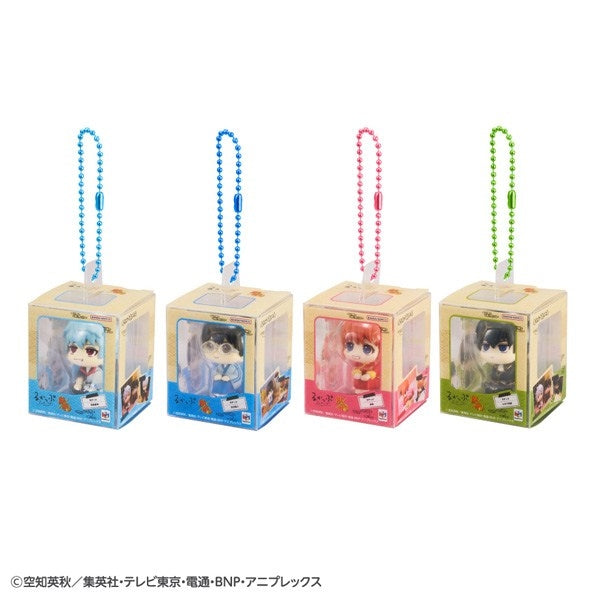Gintama Rukappu Miniature Collection gashapon by MegaHouse, full lineup of seated upward-gazing figures