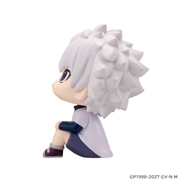 Killua Zoldyck Rukacup figure, close-up detail of face and hair